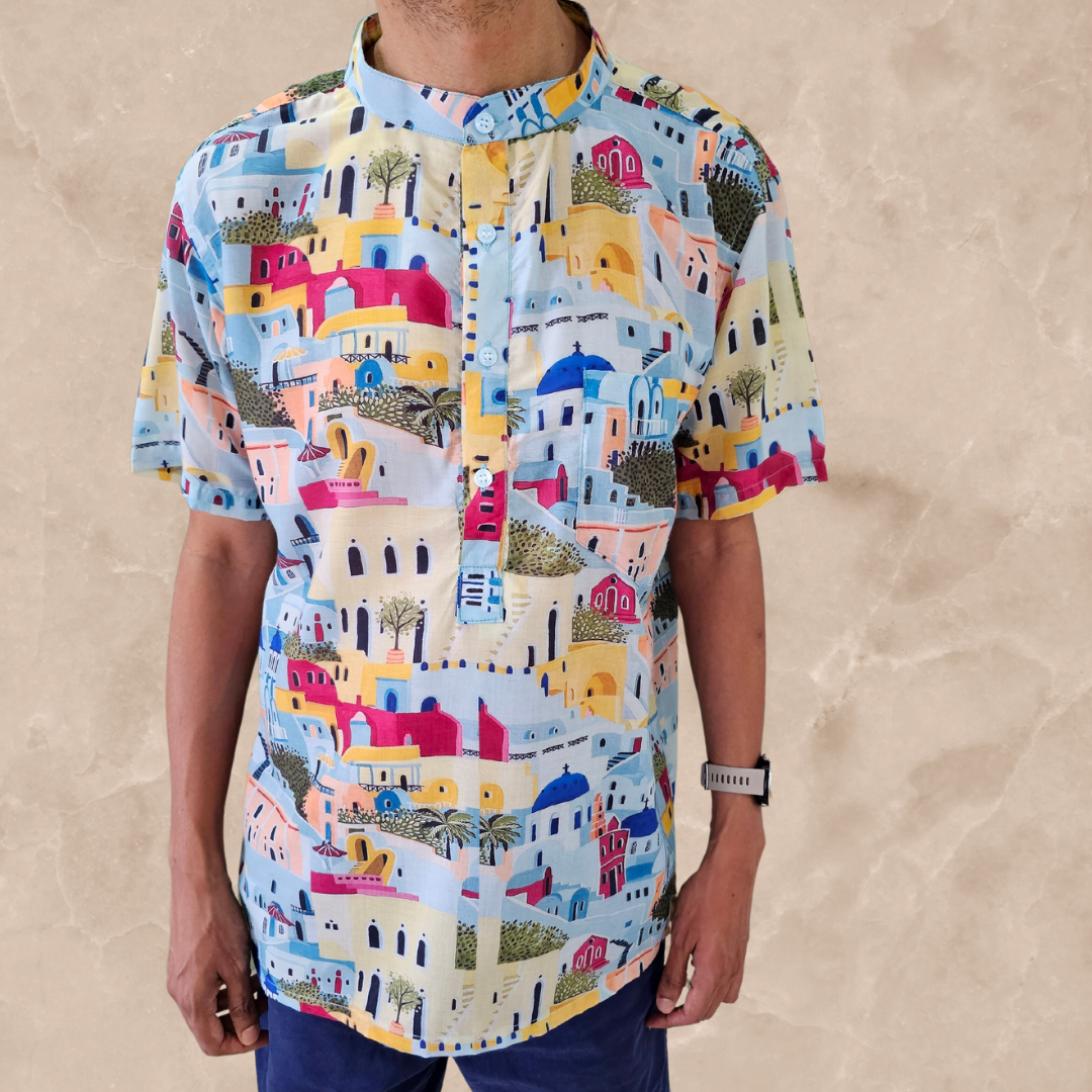 Mens Santorini Island Shirt