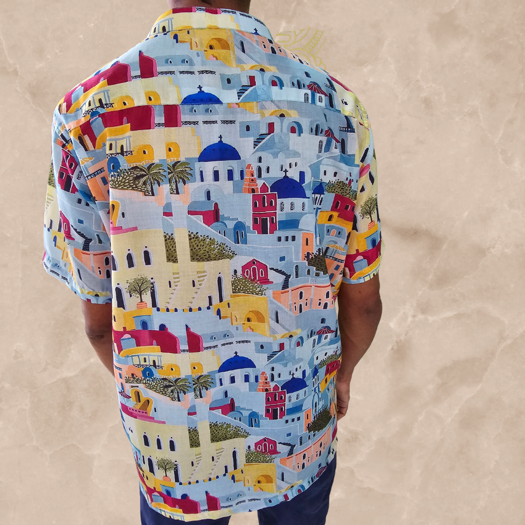 Mens Santorini Island Shirt