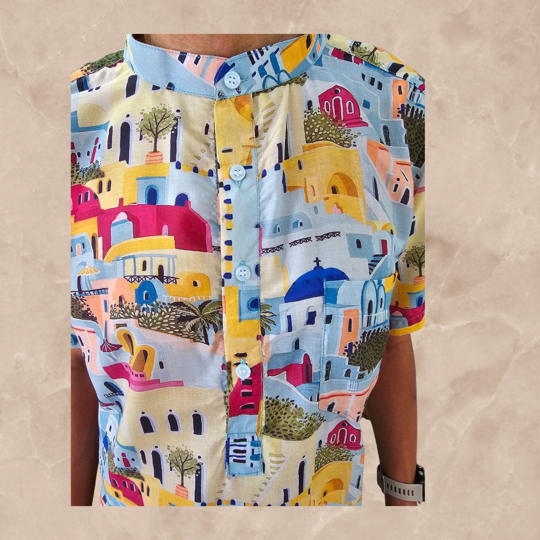 Mens Santorini Island Shirt